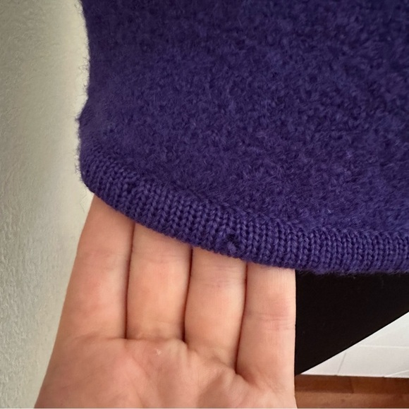 Vintage Pendleton 100% Virgin Wool Purple Knit Vest with Mandarin Collar Size S - Picture 5 of 13